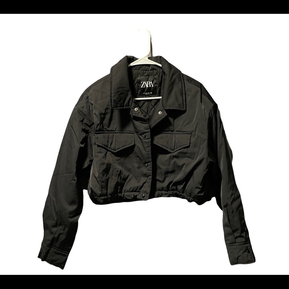 ZARA Cropped Black Jacket Size L